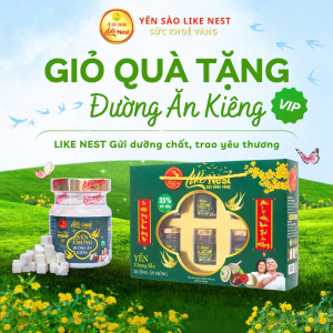 Yến chưng sẵn cao cấp vị đường kiêng Like nest 32% ( Quà tặng Vip 6 hũ )