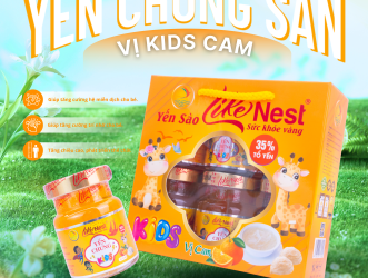 Bé Mê Vị Cam, Mẹ Mê Dinh Dưỡng - Chọn Yến Chưng Sẵn Kids Vị Cam Like Nest 35% 