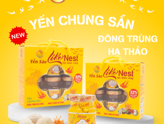 Yến Chưng Sẵn Vị Đông Trùng Hạ Thảo Like Nest 32% (Giỏ Mini 6 Hũ) – Tinh Hoa Dưỡng Sinh