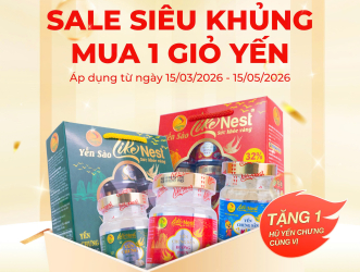 [KHUYẾN MÃI LỚN THÁNG 03 - 2026] MUA 1 TẶNG 1 – Đón Hè Rạng Rỡ Cùng Yến Chưng LIKE NEST 