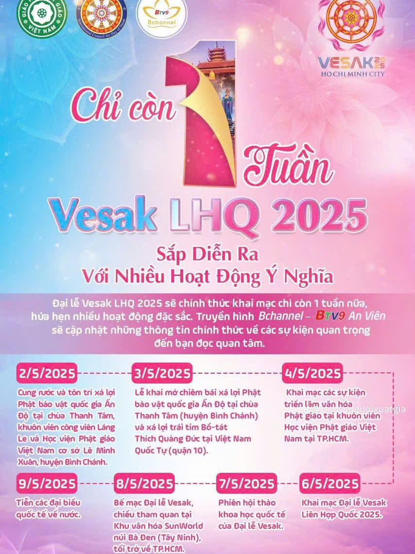 Chương trình đại lễ Vesak 2025 tại Bát Bửu Phật Đài