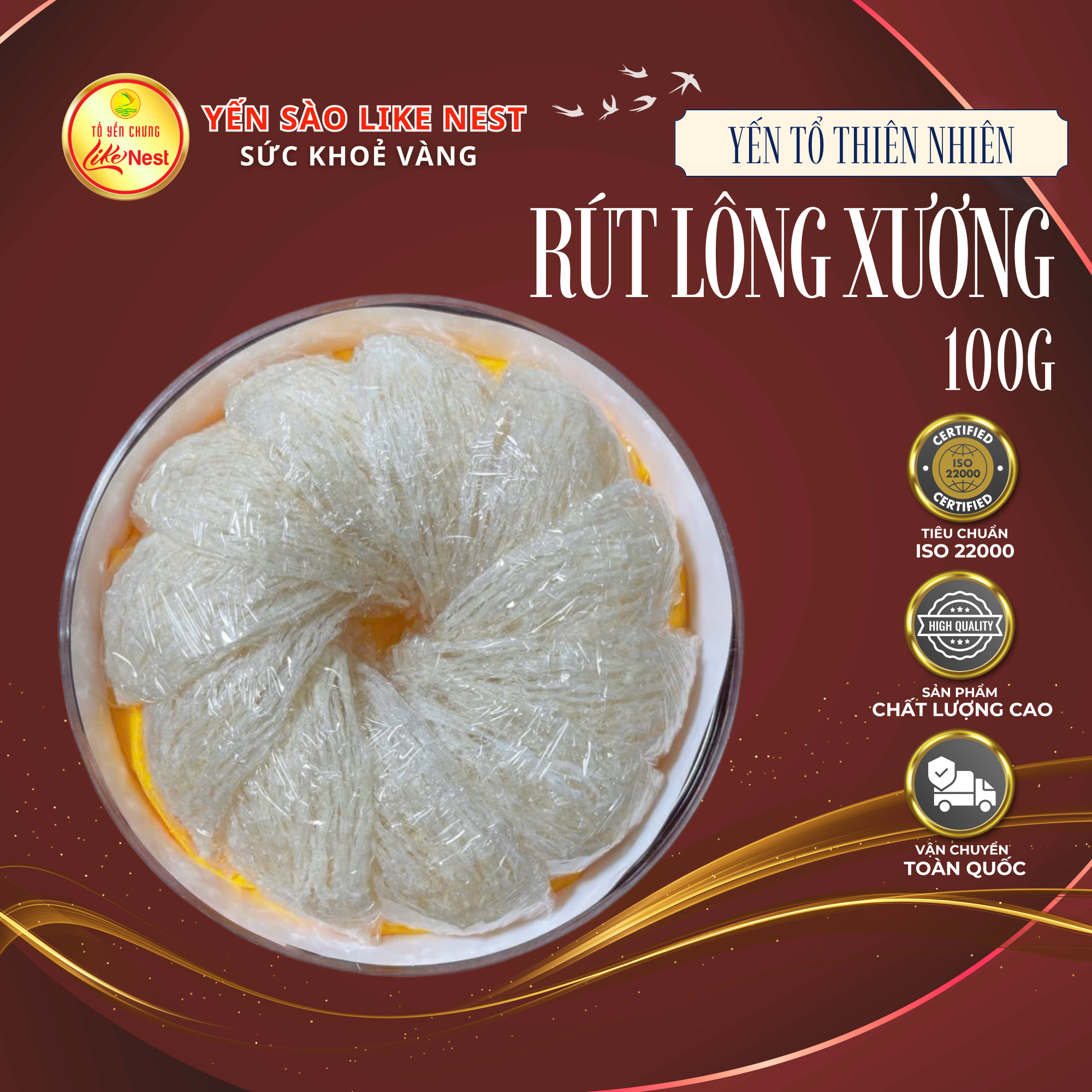   Yến Sào Rút Lông - Xương | Like Nest - Sức Khỏe Vàng