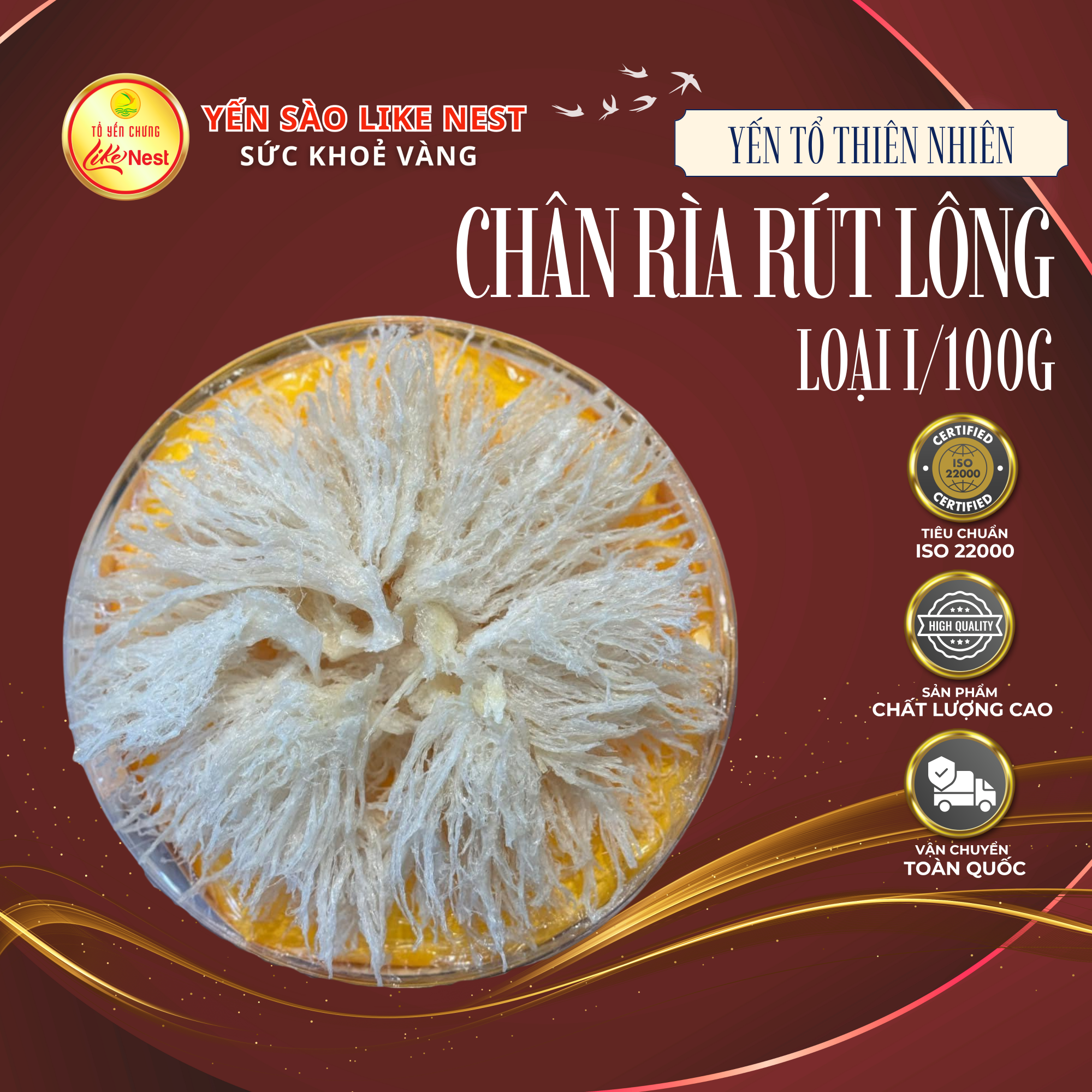 Chân Rìa Rút Lông Loại 1 - 100g | Like Nest - Sức Khỏe Vàng